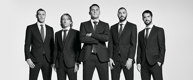 Real Madrid C F Players Wearing Boss Suits Casual Looks